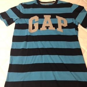 GAP logo striped short sleeve tee; XL/12